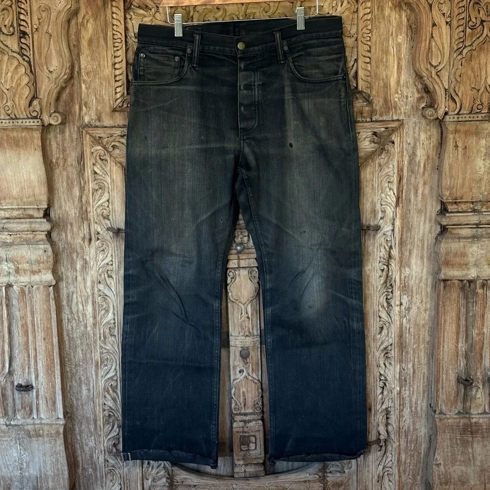Left Field Black Selvedge Jeans - Picture 1 of 11